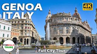 Genoa, Italy Walking Tour 4K⁶⁰ 🎥 | Full City Walk - the Historic Center to Belvedere Castelletto