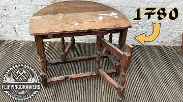 Restoring 300 YEARS OLD Rotten Oak table with a missing leaf