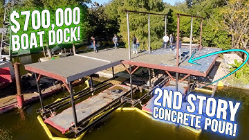 How We Poured Concrete On a 2 Story $700,000 Boat Dock!