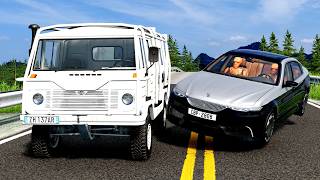 High Speed Traffic Car Crashes #264 - BeamNG Drive | CrashBoomPunk