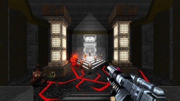 T64 Weapons - Hell on Earth Remake : UAC Entryway and Underhalls | Doom Mod | 4K