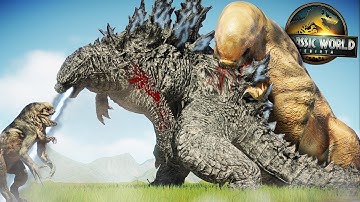 DISTORTUS REX VS GODZILLA!! - Jurassic World Rebirth x Godzilla in Evolution 2