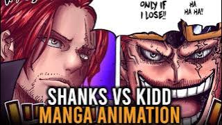 SHANKS VS KIDD FULL MANGA FIGHT ANIMATION - One Piece Manga