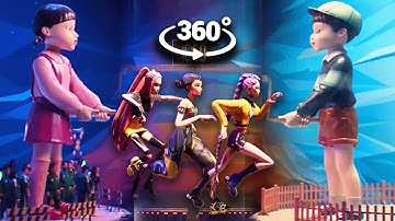K-pop Demon Hunters Play Squid Game Jump Rope in 360°VR! Huntrix and Demons in Squid Game 3