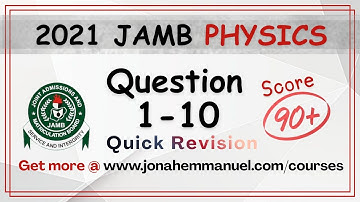Physics JAMB 2021 Tutorial Past Questions and Answers | Physics JAMB Past Quesion #excellenceacademy