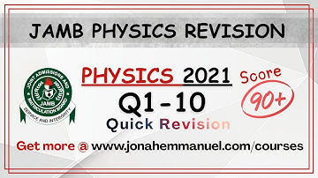 Physics JAMB 2021 Tutorial Past Questions and Answers | Physics JAMB Past Quesion #excellenceacademy
