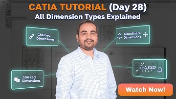 CATIA Tutorial Day 28 | All Dimension Types Explained (Chained, Cumulated, Thread, and more)