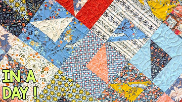 Looks Fancy But Easy! Any Beginner Can Do This. Less Cutting. More Stitching Quick Quilt To Make