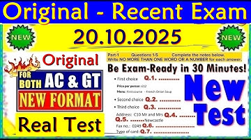 IELTS LISTENING PRACTICE TEST 2025 WITH ANSWERS | 20.10.2025