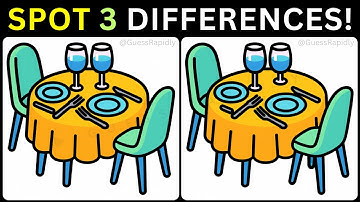 💥Somethings Off, Three Things, Exactly🧩【#418 Brain Game Challenge Spot 3 Differences】