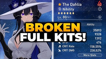 DAHLIA HSR FULL NEWEST KIT BREAKDOWN (VERY BROKEN!) | HSR 3.8, Honkai Star Rail, HSR Dahlia, Dahlia