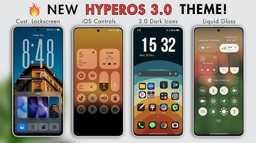 🔥 Install HyperOS 3.0 Dark Icons & Liquid Glass Control Centre!
