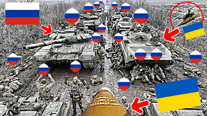 Huge Russian Convoy Hit by Ukrainian Azov FPV Drones!