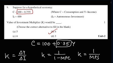 Find Multiplier from Consumption Function | Class 12 Economics Sample Paper MCQ | in Assamese