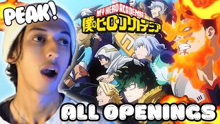 FIRST TIME Reacting to MY HERO ACADEMIA OPENINGS (1-13)!!