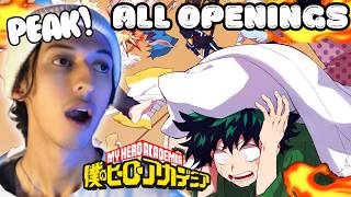 FIRST TIME Reacting to MY HERO ACADEMIA OPENINGS (1-13)!!