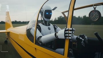 Humanoid Robot steals real Airplane AI