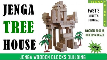 Jenga Tutorial #83: How to Build a Tree House using Jenga Blocks (wooden blocks building ideas)