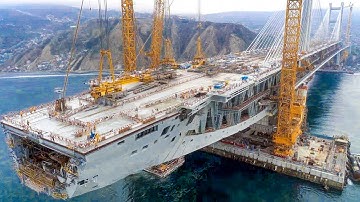 Incredible Epic Suspension Bridge Construction Process - Biggest Prestress Girder Bridge Technology