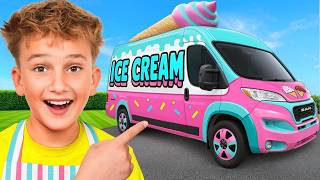I built a SECRET ice cream truck!