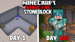 100 Day Minecraft Hardcore STONE BLOCK VANILLA
