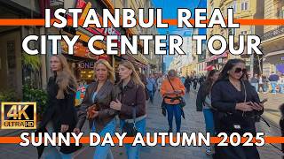 ISTANBUL TURKEY 2025 REAL LIFE IN CITY CENTER | GALATA TOWER & ISTIKLAL STREET 4K WALKING TOUR