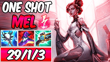 S+ BROKEN ONE-SHOT MEL ELECTROCUTE (29 KILLS, 61900 DAMAGE) | New Build & Runes | League of Legends