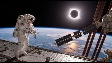 🌑 Total Solar Eclipse from Space | Starlink Satellite Captures April 8, 2024 Event