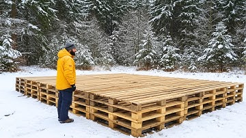 Man Builds a Cabin with ABANDONED PALLETS in the Middle of the Forest | by @lesnoy_craft8607