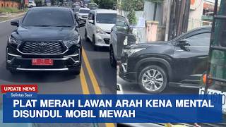 BUSHED UNTIL SCRATCHED!!! Insisting on Going Against Traffic, Red Plate Blocked Until It Was Bumped