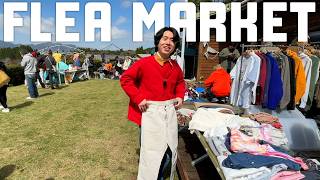 Thrifting at a countryside flea market in Japan【Found a lot of rare true vintage】