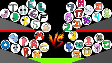 ALPHABET LORE VS NUMBER LORE Marble Race Tournament - Who will win?