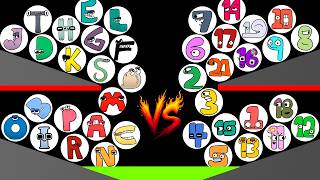 ALPHABET LORE VS NUMBER LORE Marble Race Tournament - Who will win?