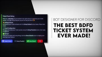 The BEST BDFD Ticket System! 🎫 Transcripts, Web Panel & NO TOKEN Required