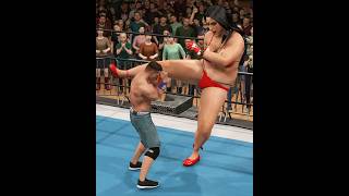 Mini John Cena Vs Angle Queen | Childhood WWE Night Fight 3 | Short Men Vs Longest Women Fight |