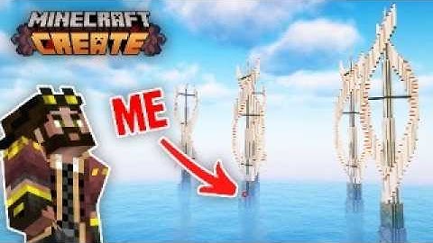 I built an OFFSHORE WIND FARM in Minecraft Create Mod! (#5)