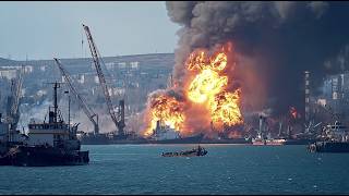 3 MINUTES AGO! First British Long-Range STORM SHADOW in Ukraine BLOWS UP Russian Seaport in Crimea