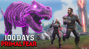 I Spent 100 Days In Ark Primal Fear... But We Let A Wheel Decide Our Dinos