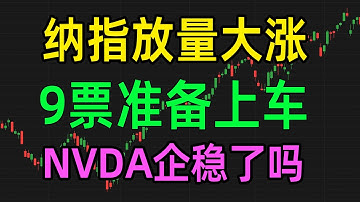 纳指放量大涨，9票准备上车，AA VSCO ALB等恭喜！NVDA企稳了吗？