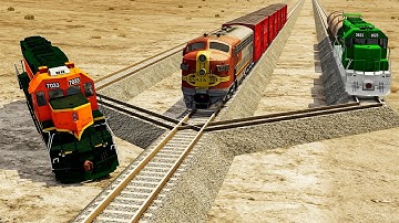 Epic Trains vs Zig Zag Railway Crashes #86 – BeamNG.drive | BeamNG High Speed