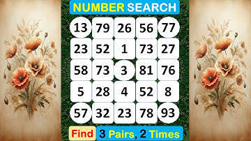 Number Search: How Good Is Your Brain? #braingame #memory #puzzle #quiz #mindset #match  -#341
