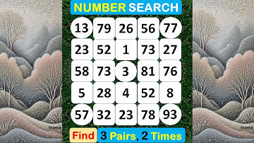 Number Search: Focus On Your Brain Health? #braingame #memory #puzzle #quiz #mindset #match  -#341