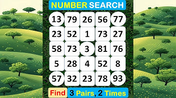 Number Search: Test Your Brain? #braingame #memory #puzzle #quiz #education #match #brintest  -#341