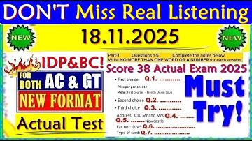IELTS LISTENING PRACTICE TEST 2025 WITH ANSWERS | 18.11.2025