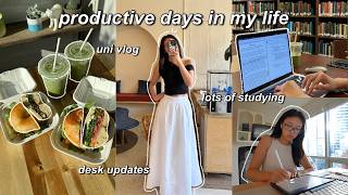 study vlog 📓 productive days in my life ft. lots of studying, pharmacy work, desk updates etc