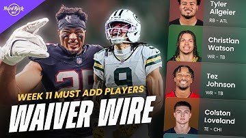 Fantasy Football Waiver Wire Pickups | Must-Have Players to Add (Week 11)