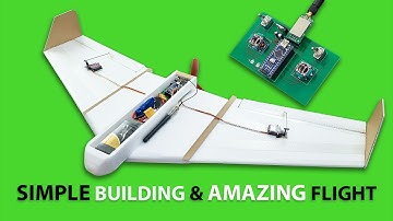 Build a Flying-Wing with Simple Materials. DIY RC Plane & Remote Control