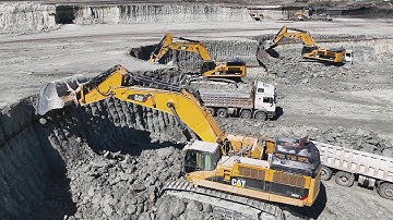 Massive Mining Operation Captured By Drone – 10+ Excavators Working - Sotiriadis/Labrianidis - 4K