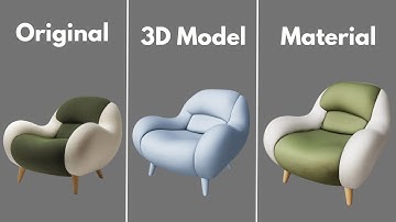 Hoe je met AI een enkele foto in een 3D-model verandert | Origineel → 3D → Materiaal