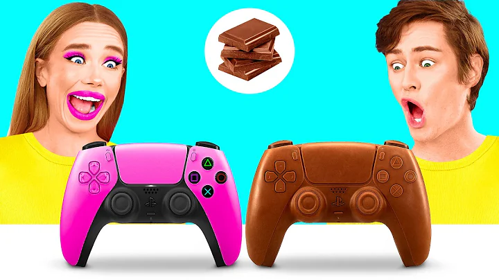 Real Food vs Chocolate Food Challenge | Cool Food Tricks by BaRaDa Challenge